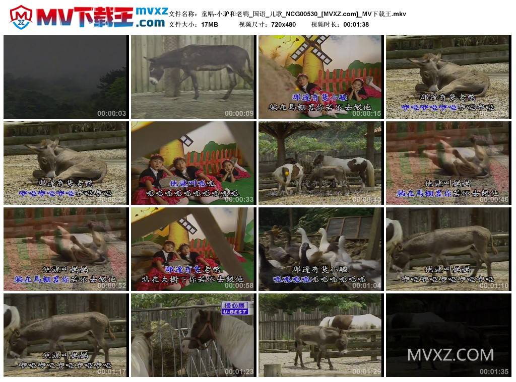 童唱-小驴和老鸭_国语_儿歌_NCG00530